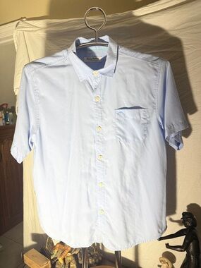 Tommy Bahama Pale Blue Short-Sleeve Button-Down Shirt